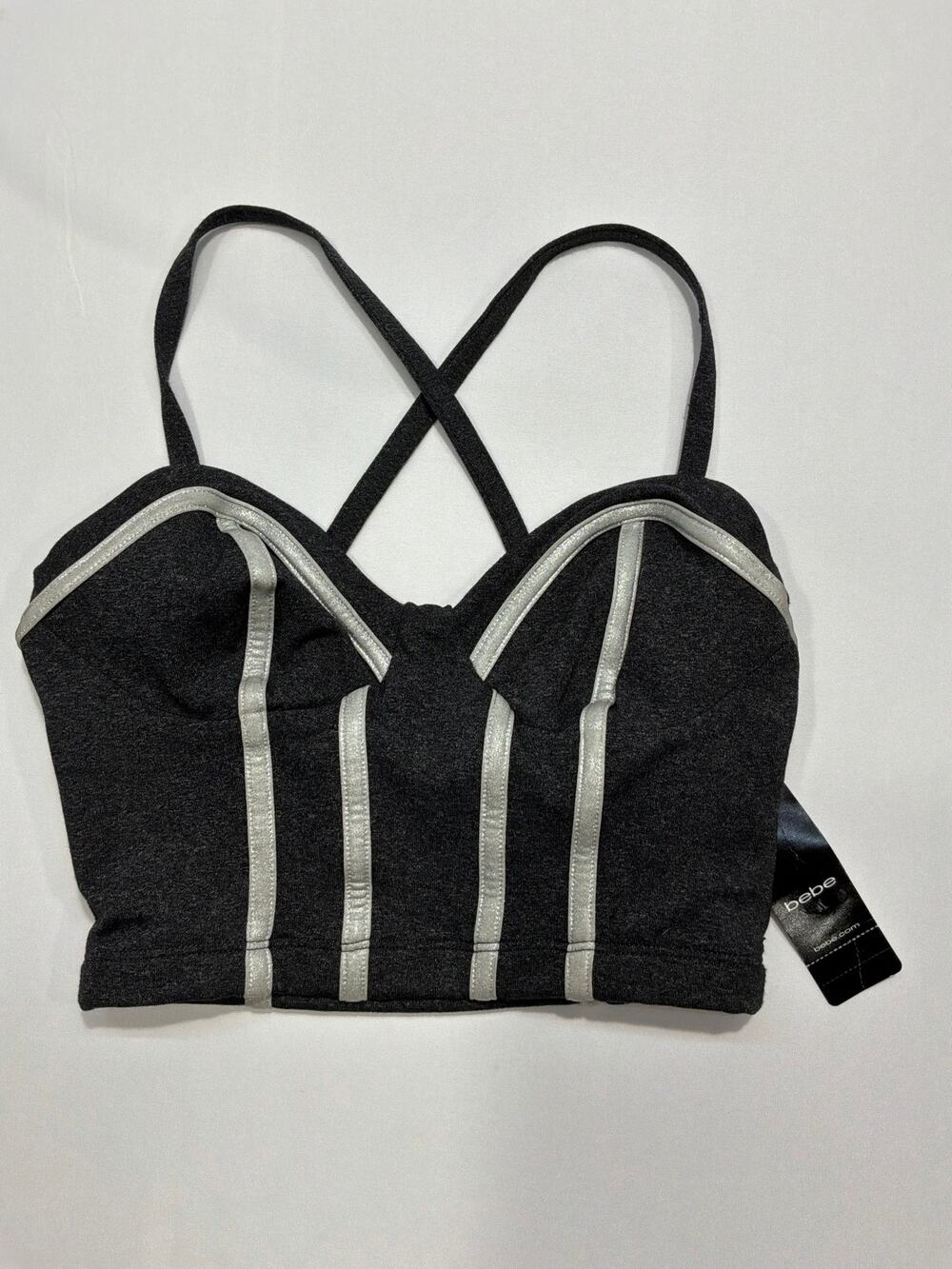 Vintage bebe Sport Corset Crop Cami XS NWT Made in USA
